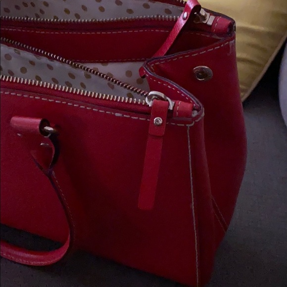 Kate Spade red leather handbag - Picture 3 of 7